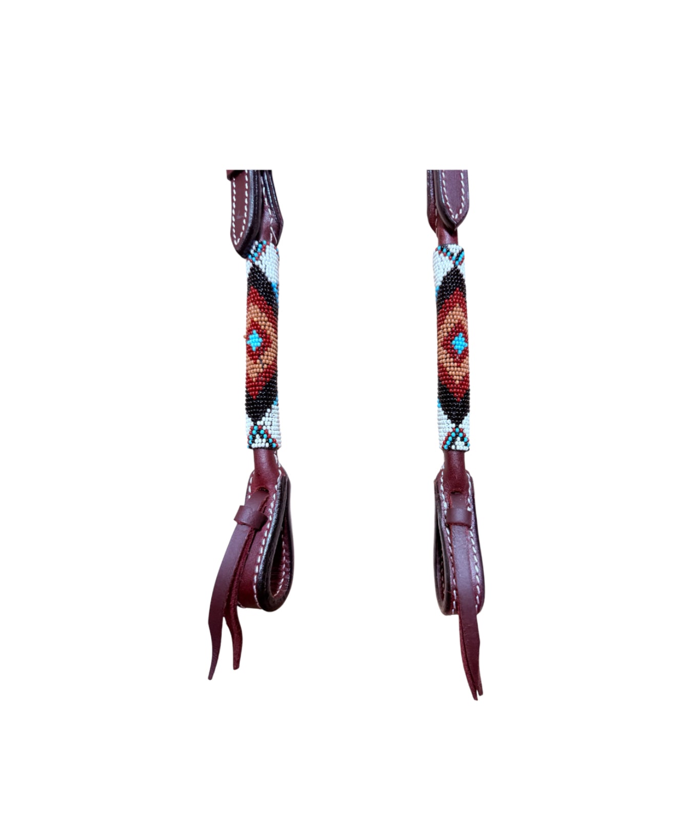 T5571 - Beaded One Ear Western Bridle Cob-Full