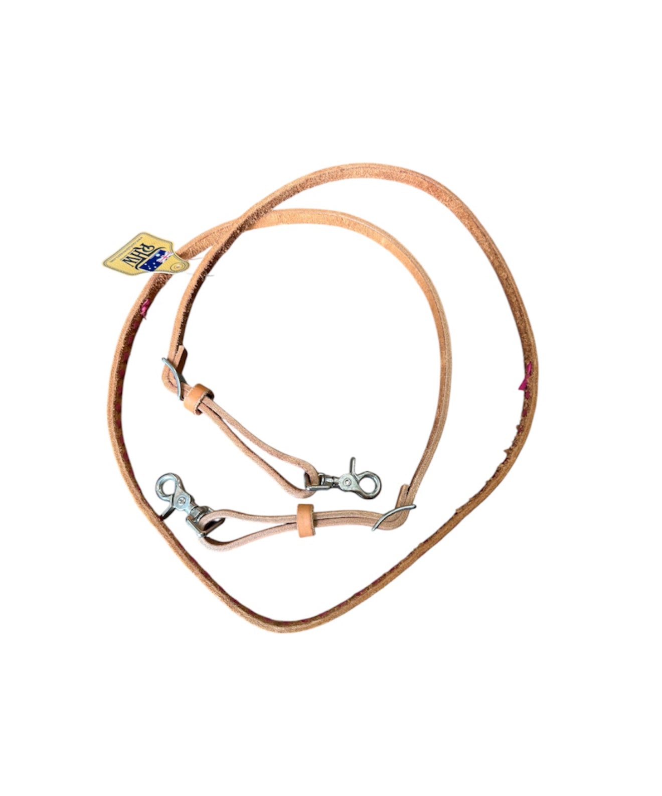 T5551 - Pink Aust Made Laced Barrel Reins