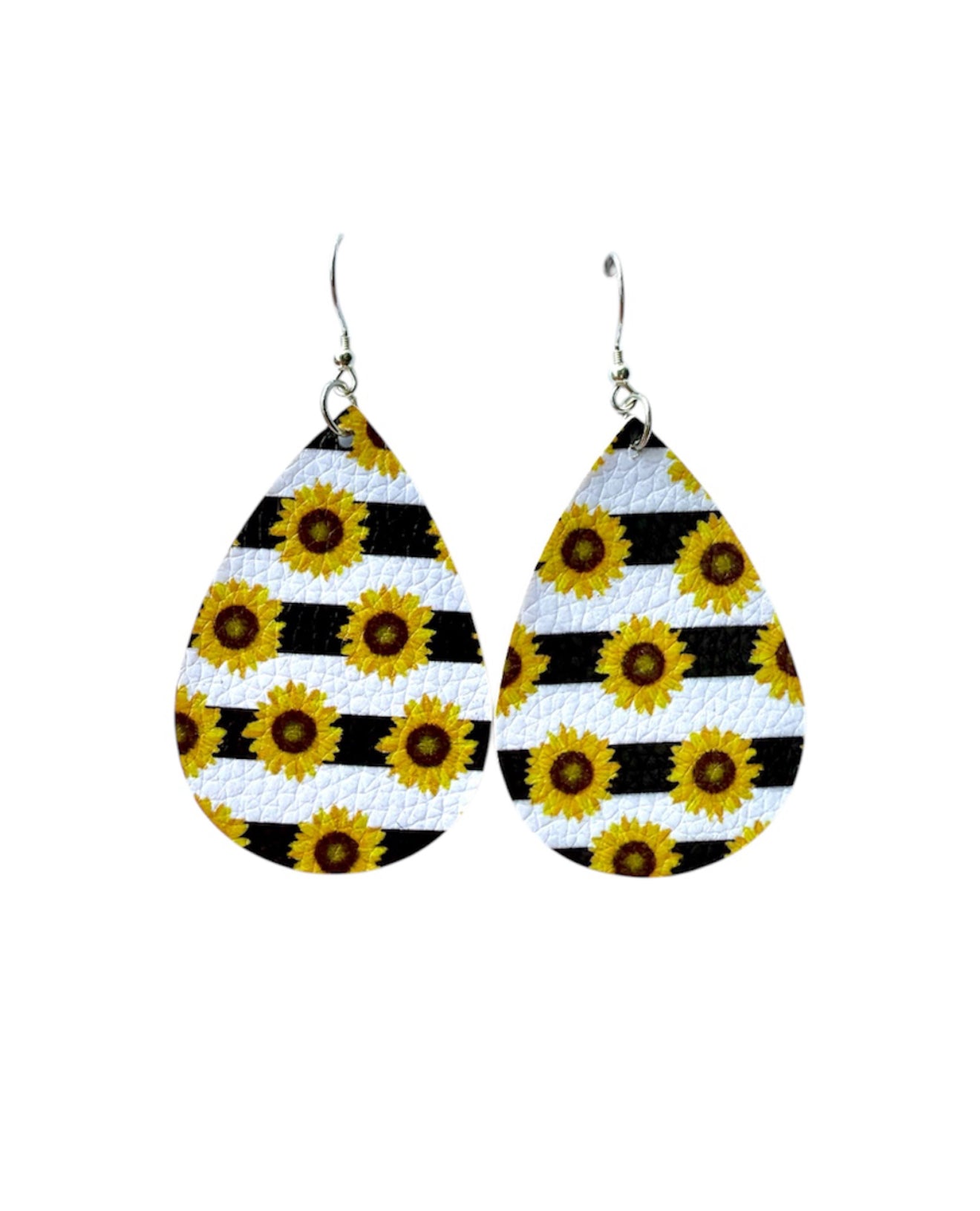 J7012C - Tear Drop Faux Leather Dangle