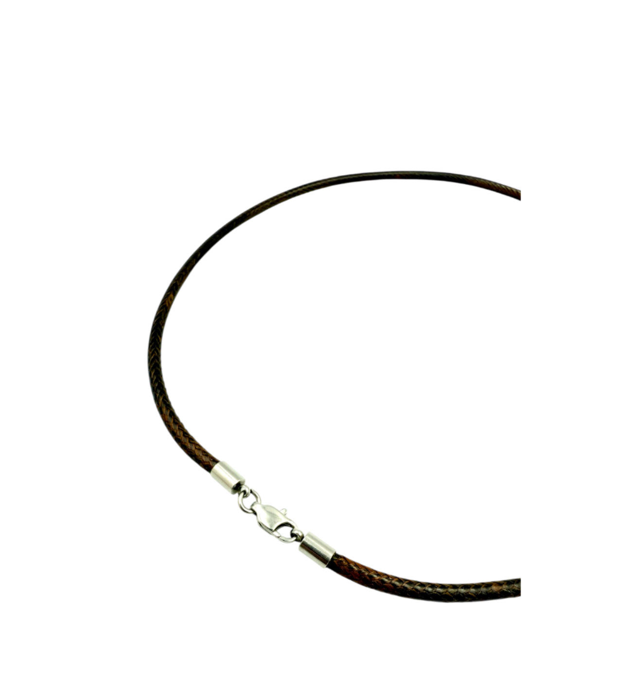 J7096- Real Leather Necklace w Barb Pendant