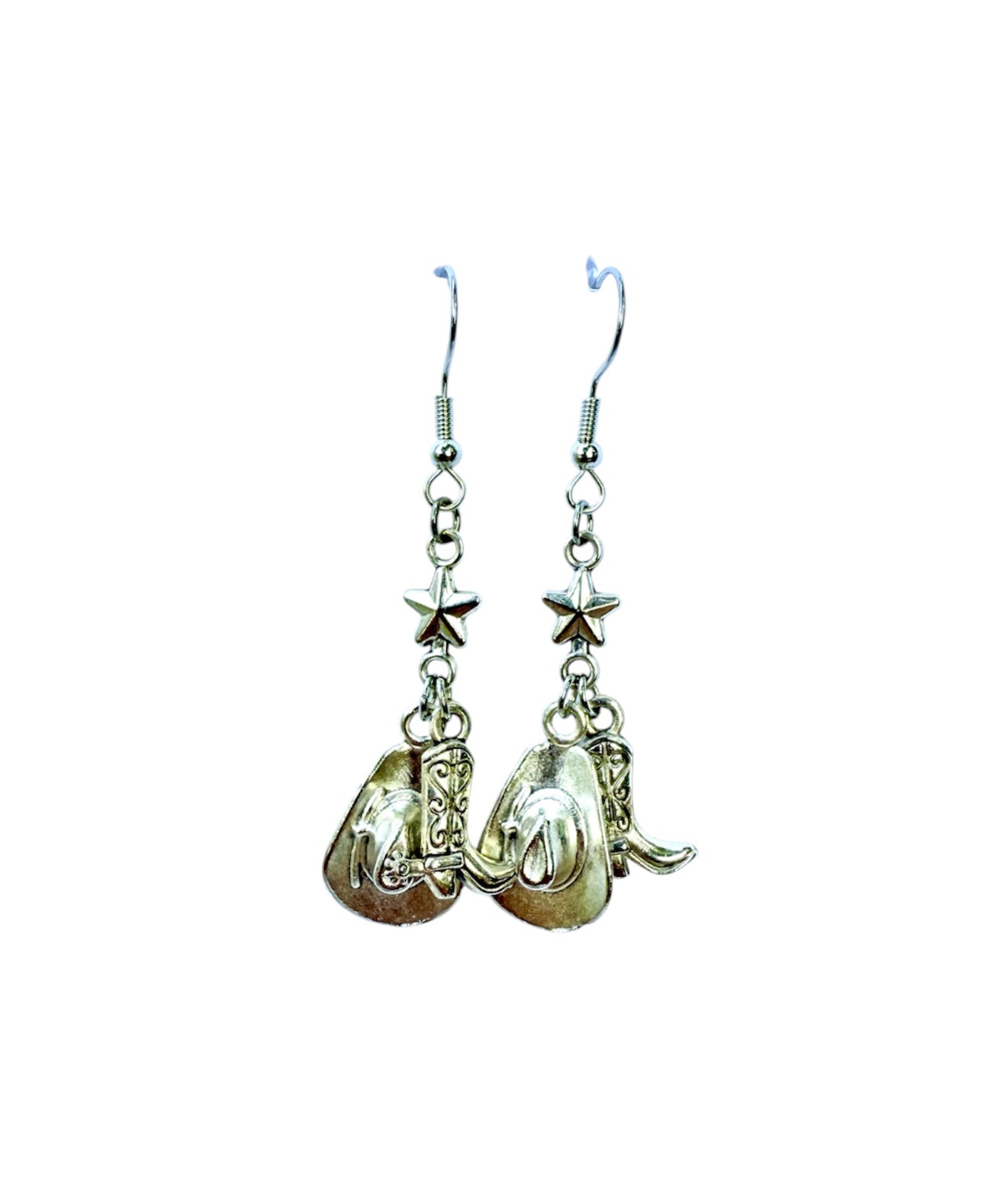 J7039 - Cowboy Hat & Boot Dangle Earrings - Rawhide Western Wear