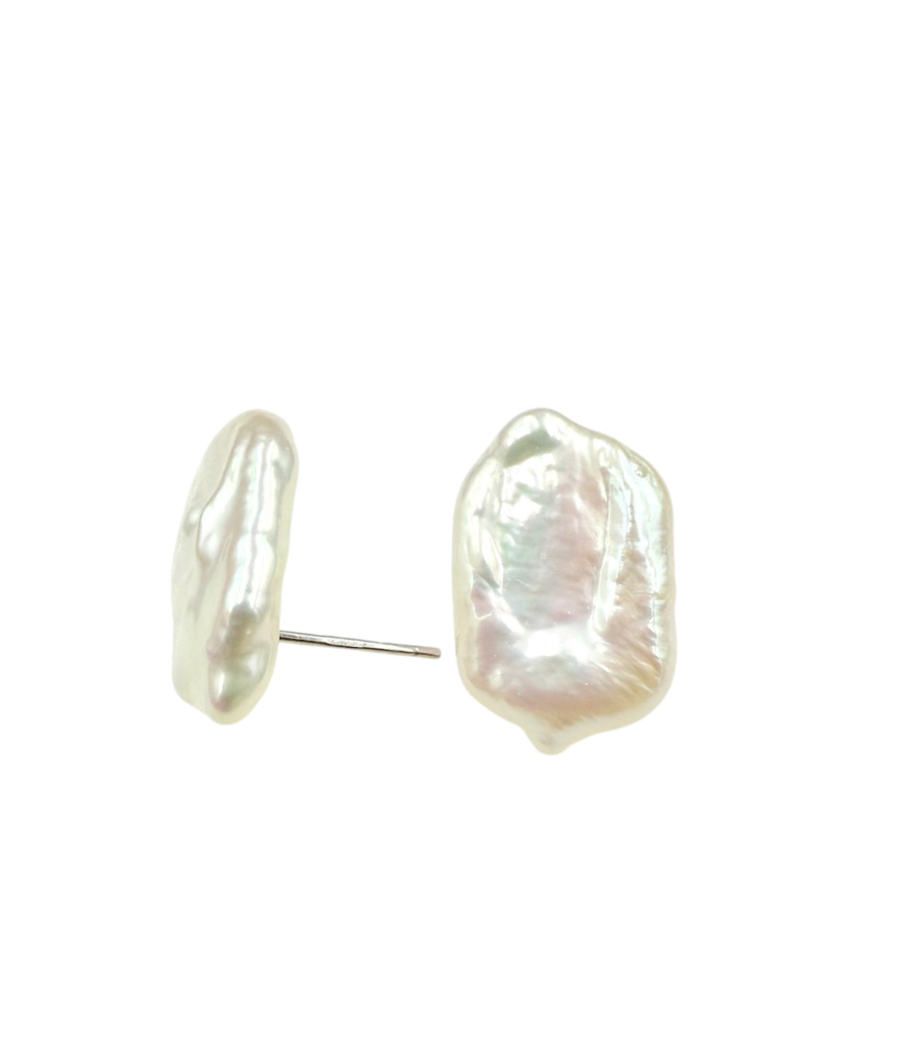 J7061 - Real Pearl Baroque Stud Earring