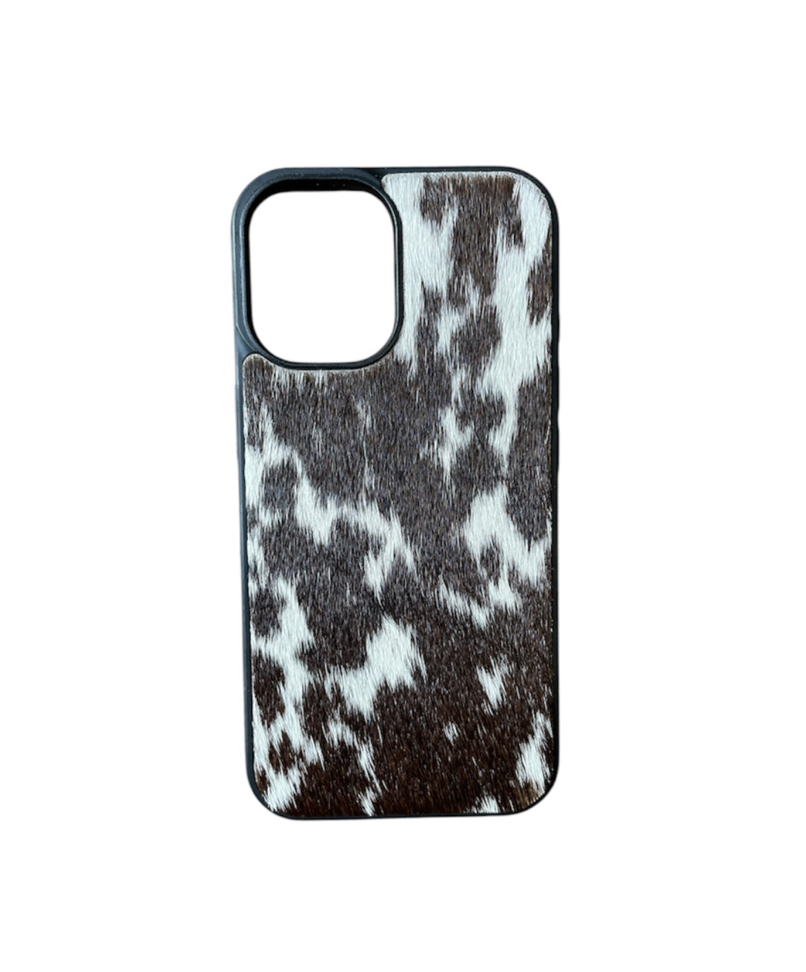 A8798 - IPhone 16 Hair on Hide Leather w Rubber Case