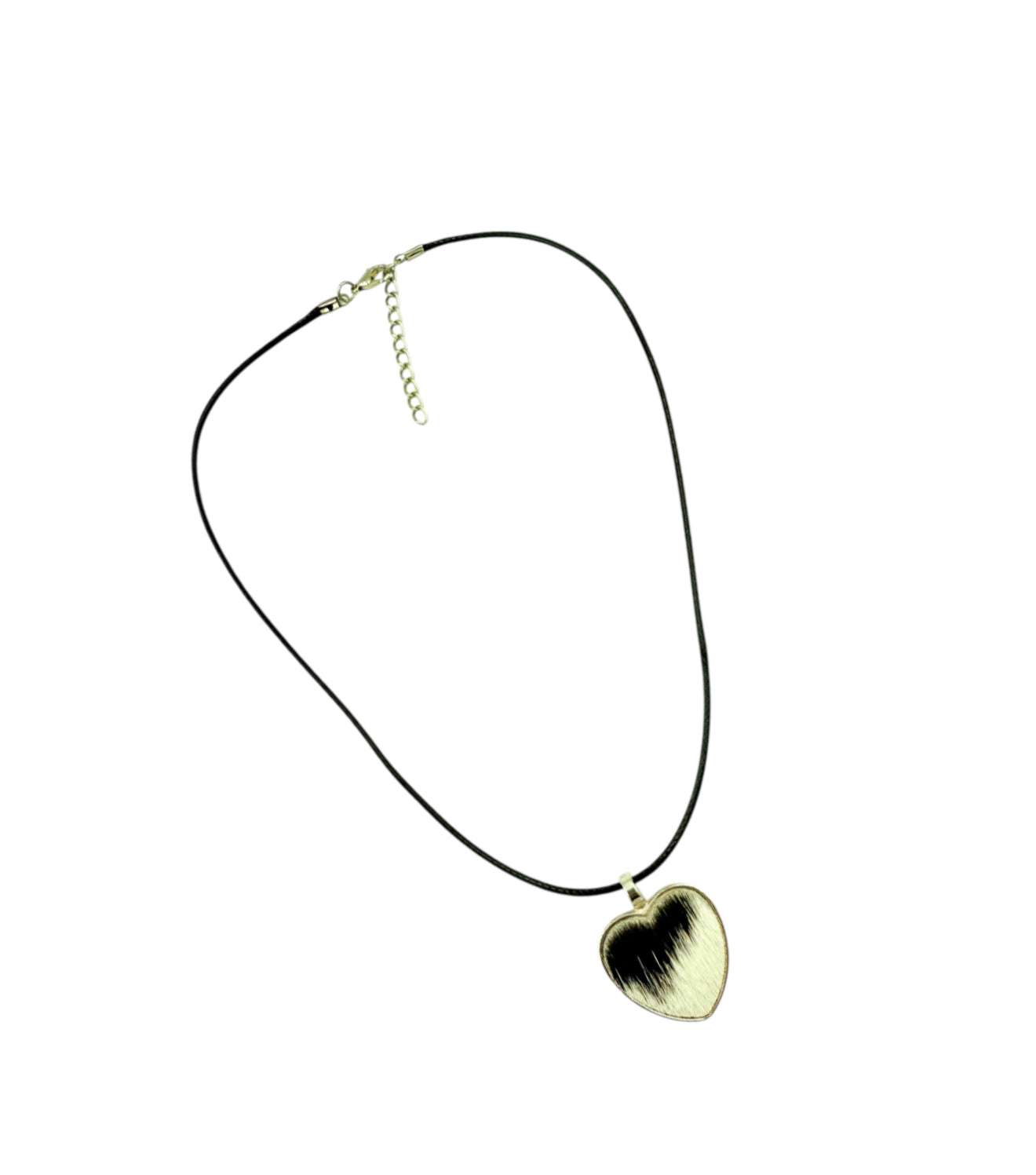 J7098A - 100% Cowhide Heart Pendant Necklace