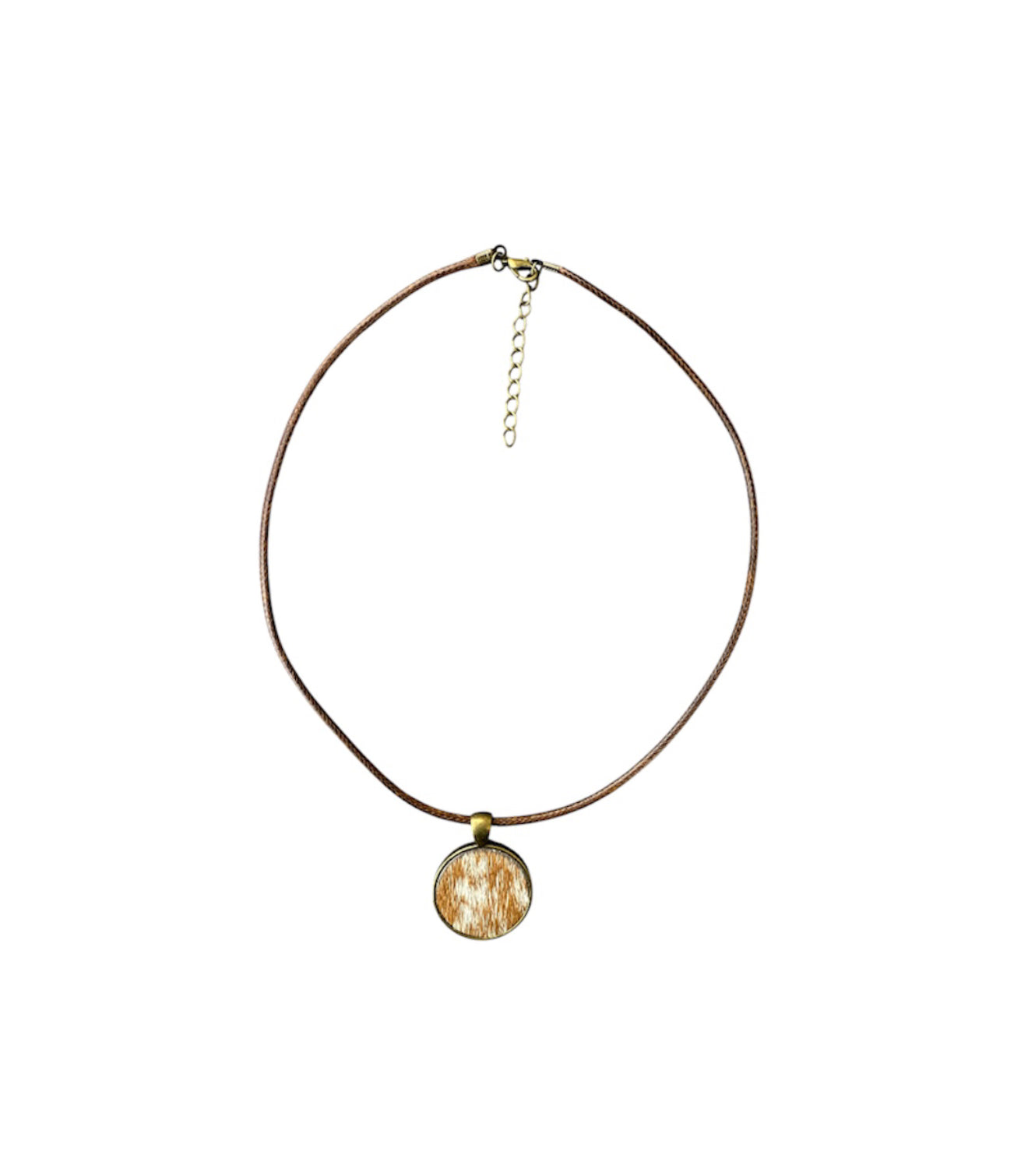 J6912 - 100% Cowhide Pendant Necklace