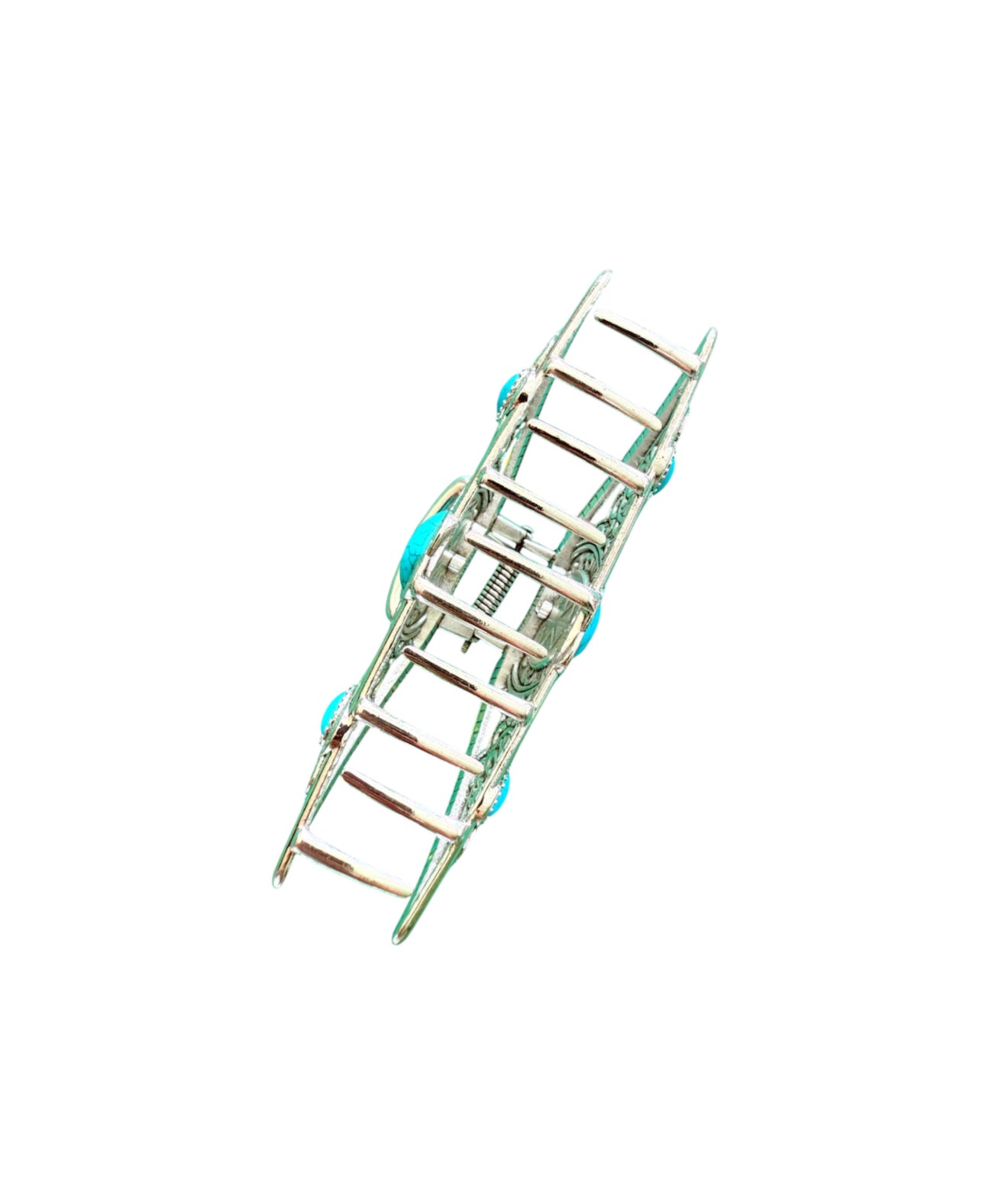 J7177 - Turquoise Bead Hair Claw Clip