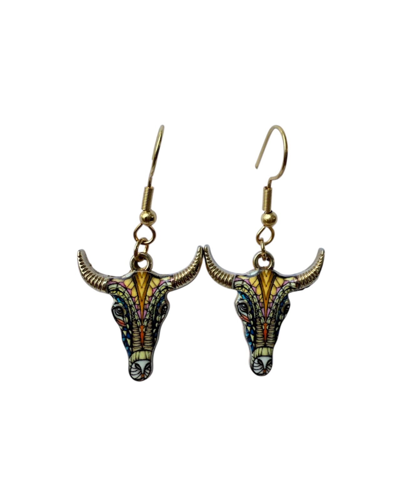 J6439H - Steer Head Earrings