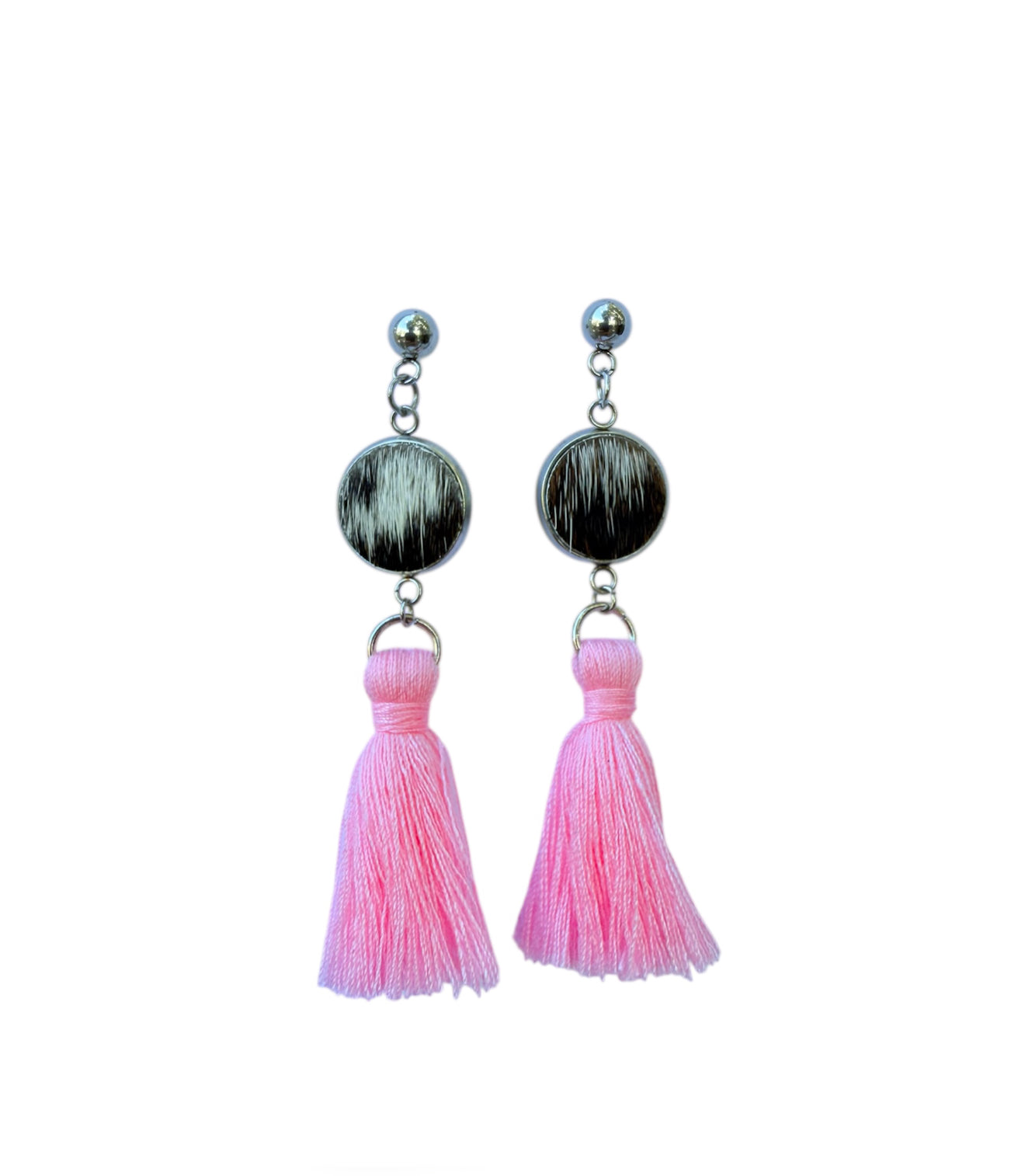 J7056 - Tassel Hide Fishhook Earrings
