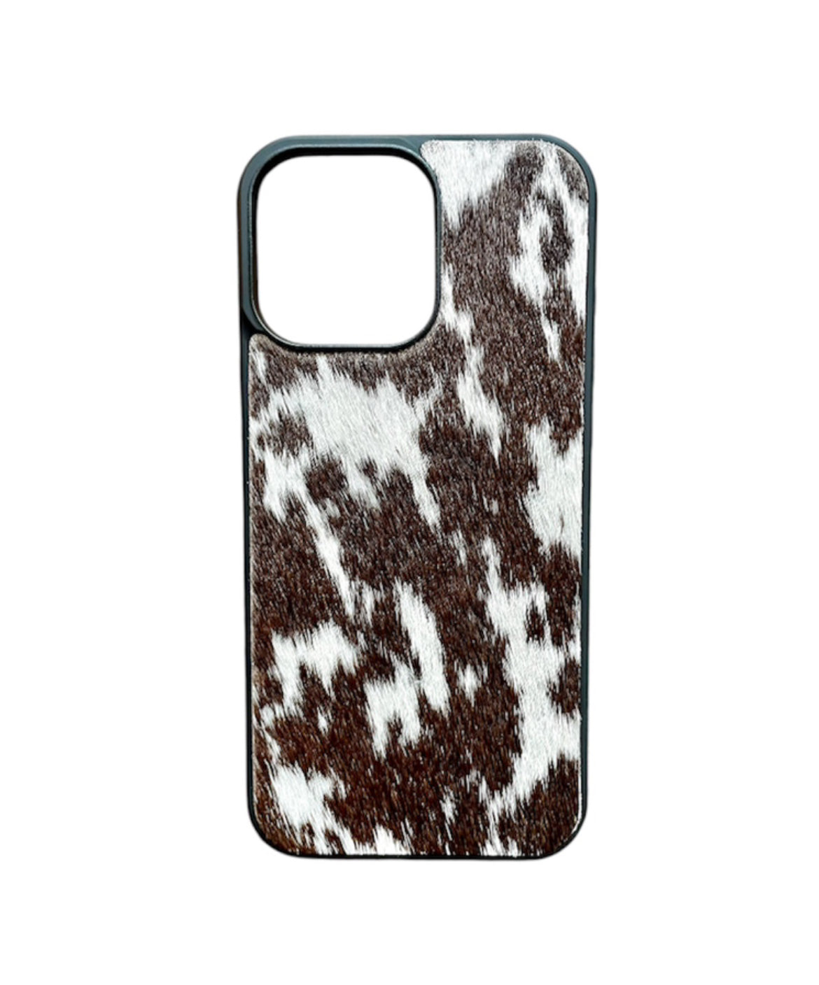 A8817 - IPhone 16 Pro Max Hair on Hide Leather Case