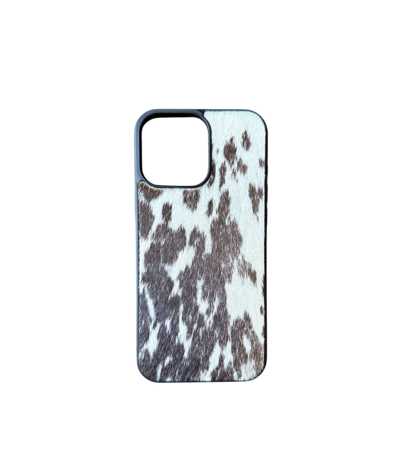 A8816 - IPhone 16 Pro Max Hair on Hide Leather w Rubber Case