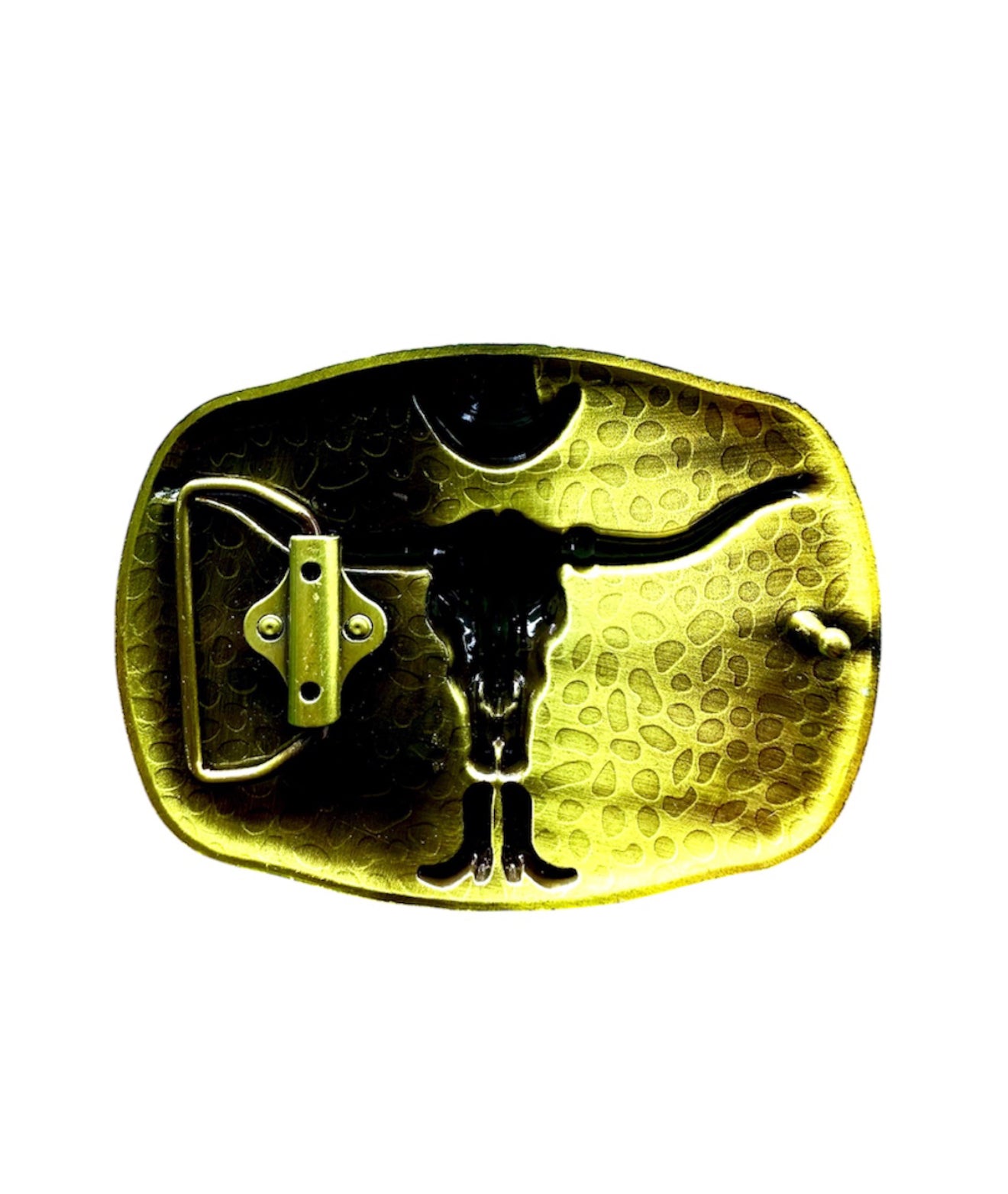 J6661 - Western Longhorn Skull Embellishment Buckle - Rawhide Western Wear