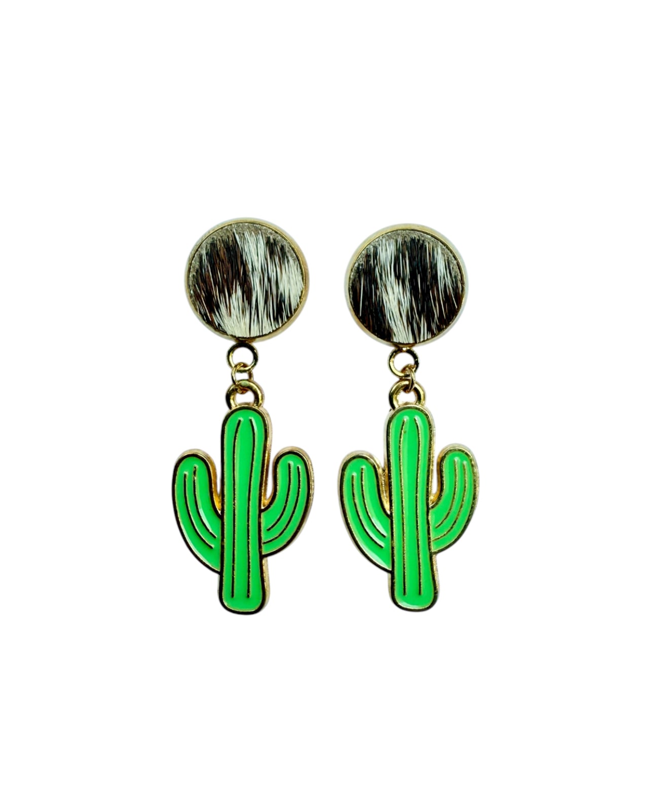 J7041C - 100% Hair on Hide Dangle Earrings