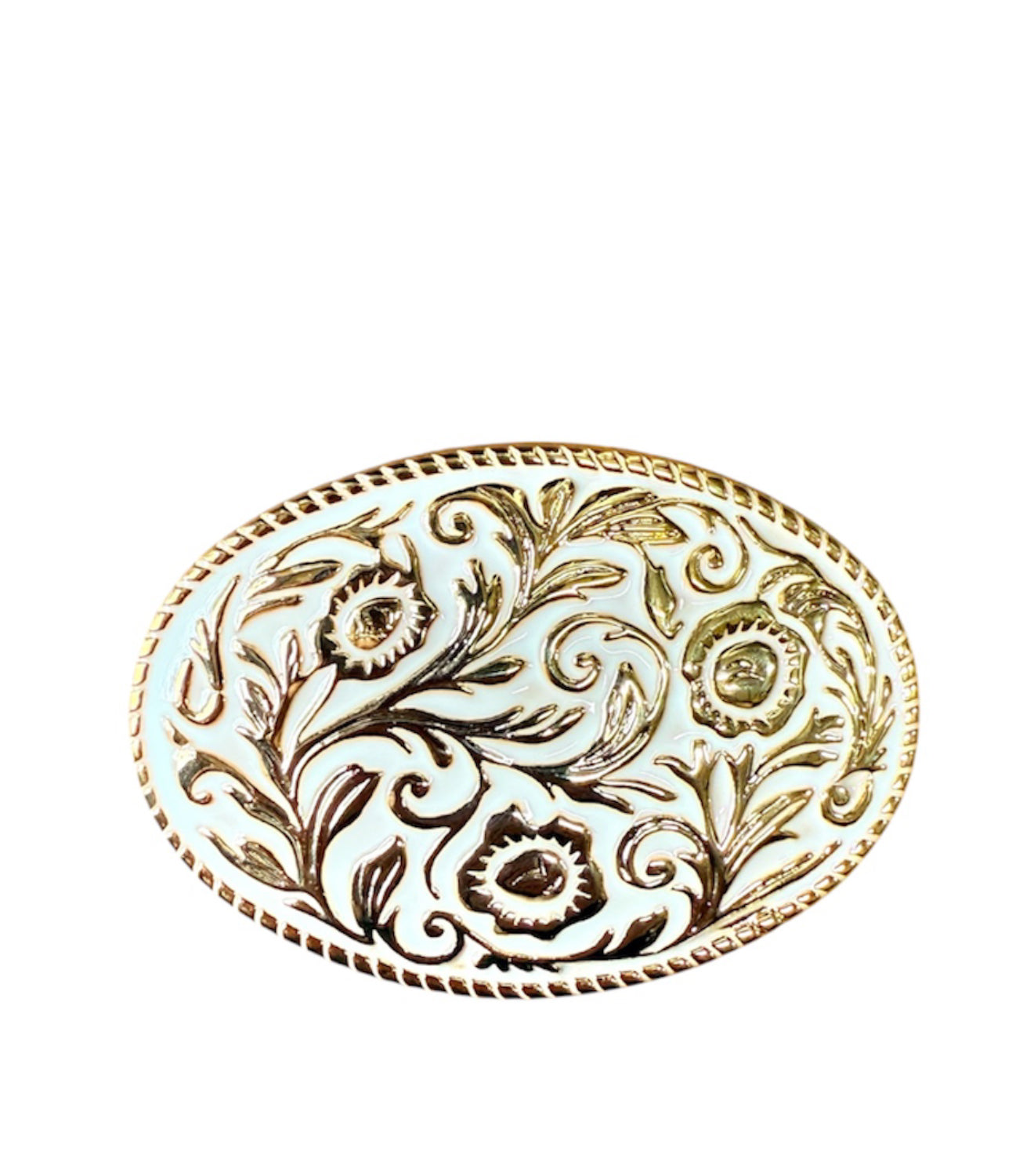 A8512W - Gold Floral White Colour