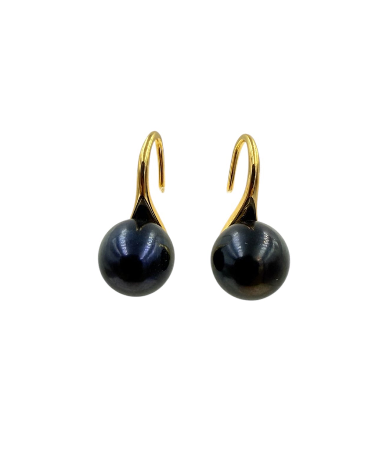 J7116 - Real Pearl Blue/Black Baroque Dangle Earrings - Rawhide Western Wear