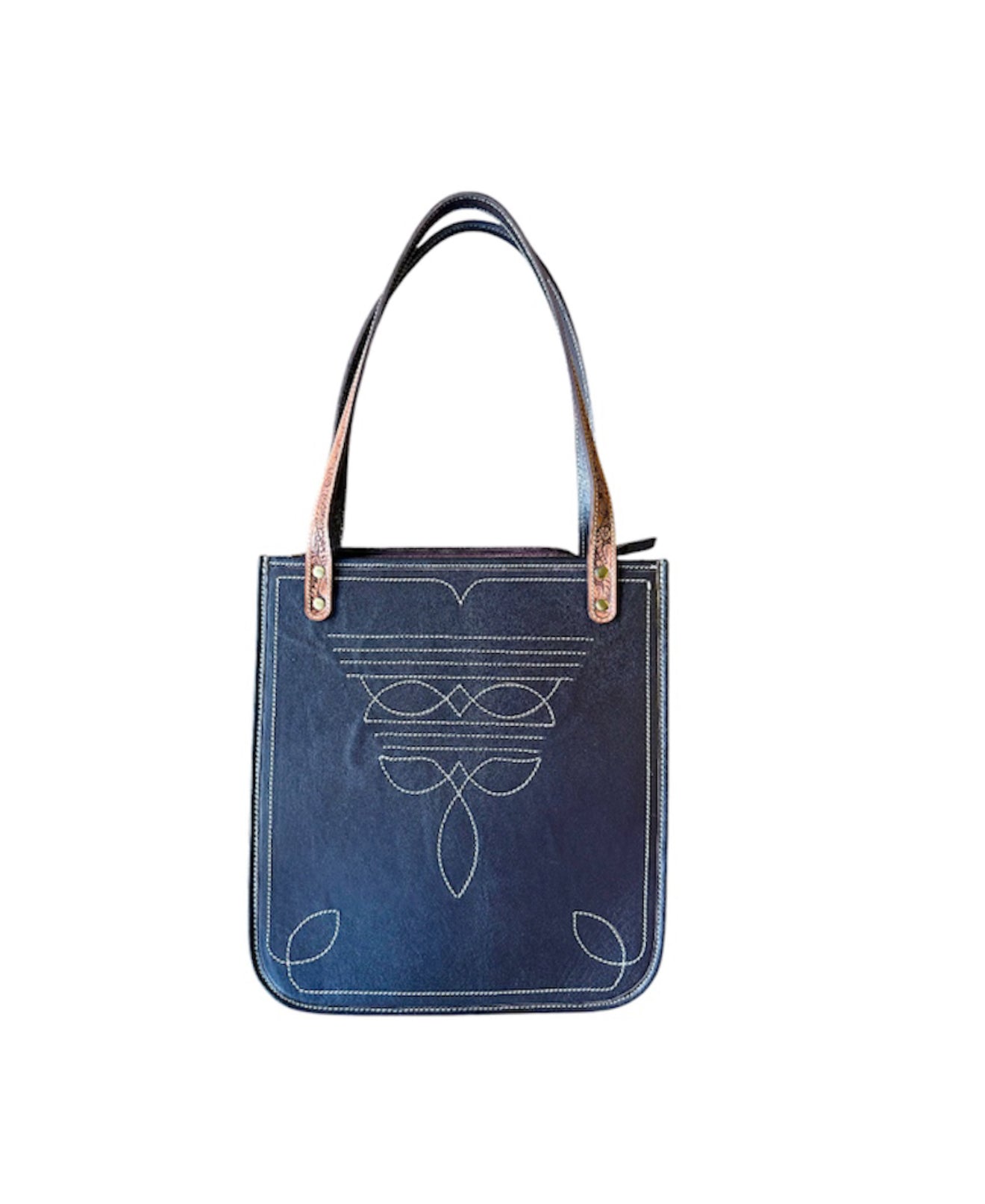 AB81 - Tooling Leather Boot Stitch Bag