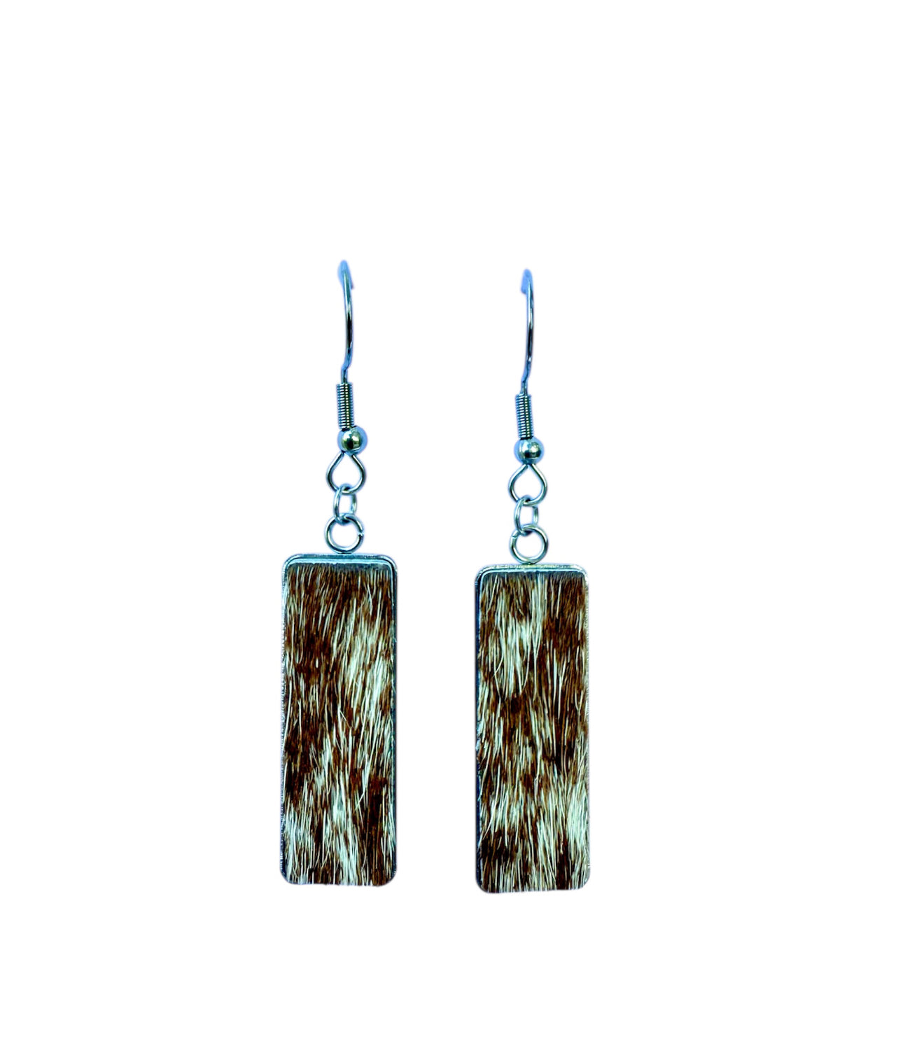 J6695A - 100% Hair on Hide Earrings Dangles