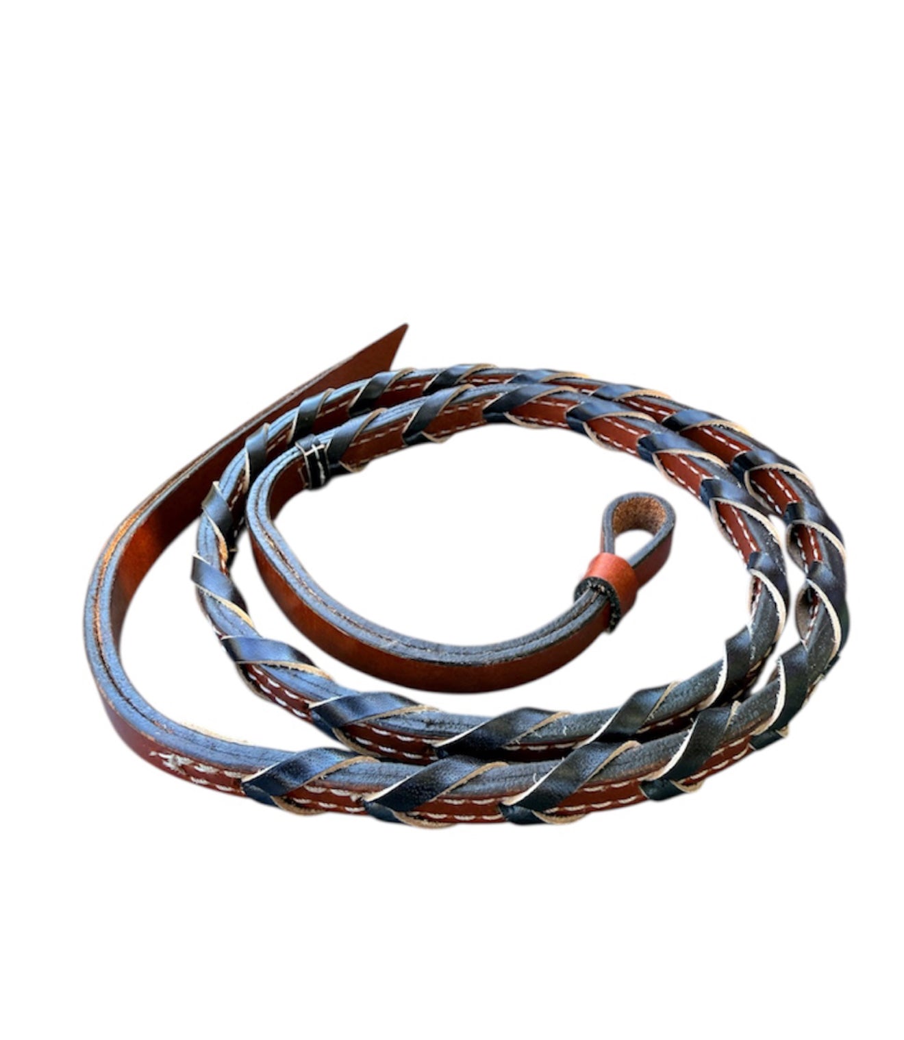 177835 - Leather Over & Under With Colored Braided Accents - Rawhide Western Wear