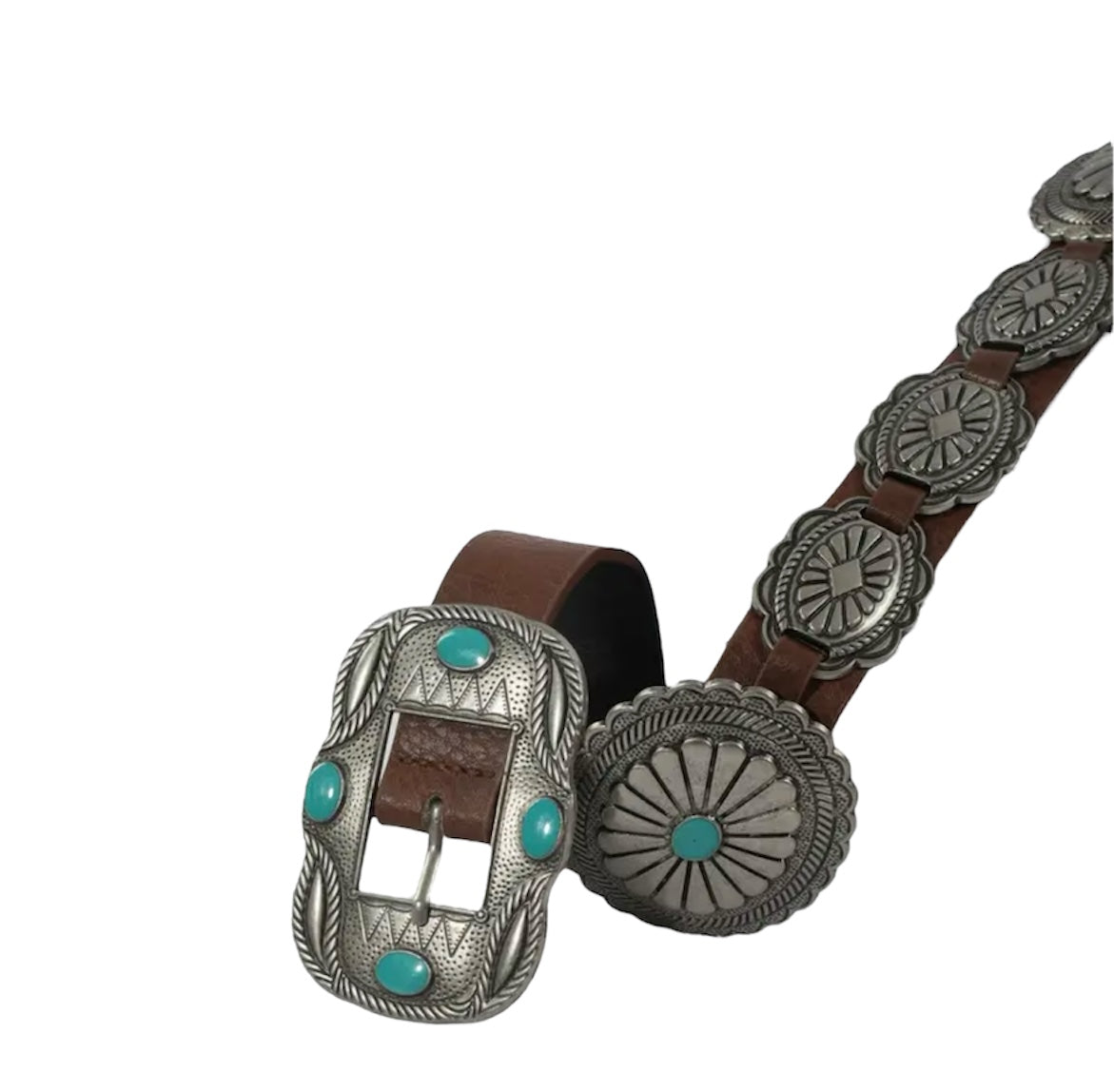 A8762 - Concho Turquoise Western Belt