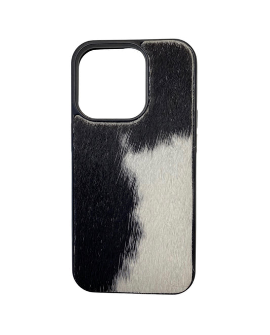 A8436 - IPhone 14 Pro Hair on Hide Leather Case