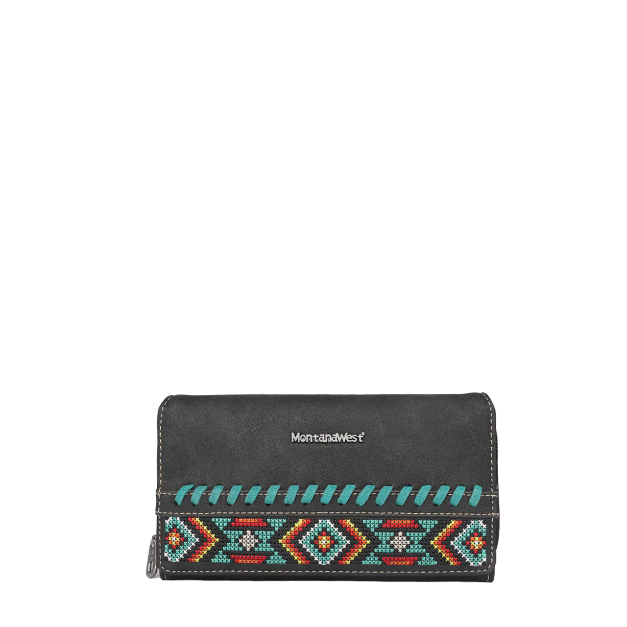 MW1074W010 - Montana West Embroidered Aztec Collection Wallet