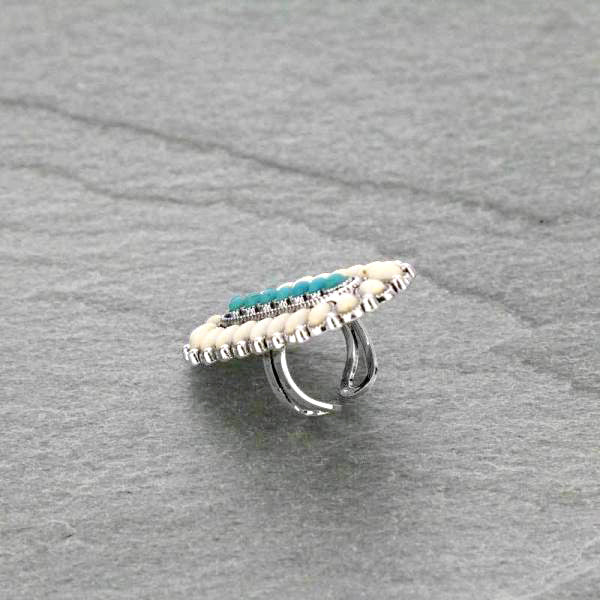 J6480 - Western Design Stone Cuff Ring