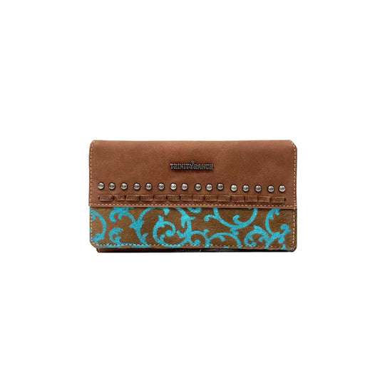 TR137W010 - Trinity Ranch Hair On Cowhide Collection Wallet