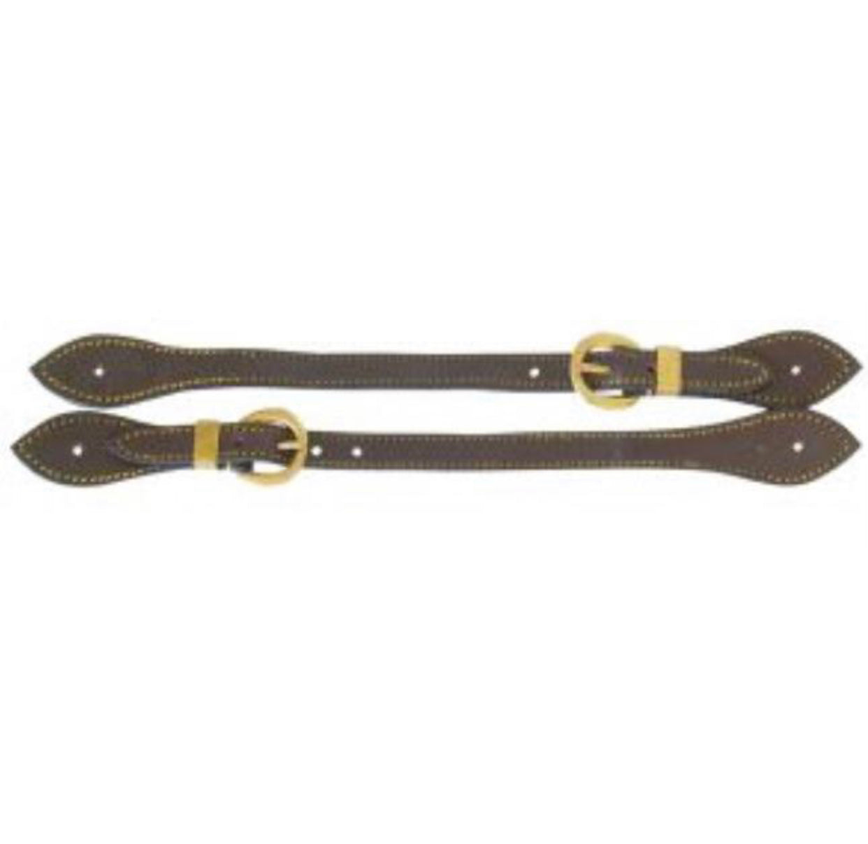 080040 - Western Spur Strap Brown W/Stitching - Rawhide Western Wear