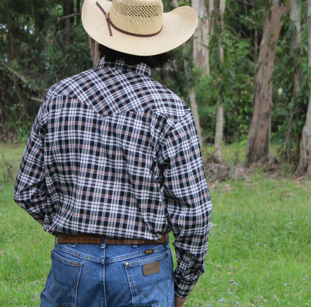 M3037 - Barry Rawhide Western Mens Check Arena Shirt