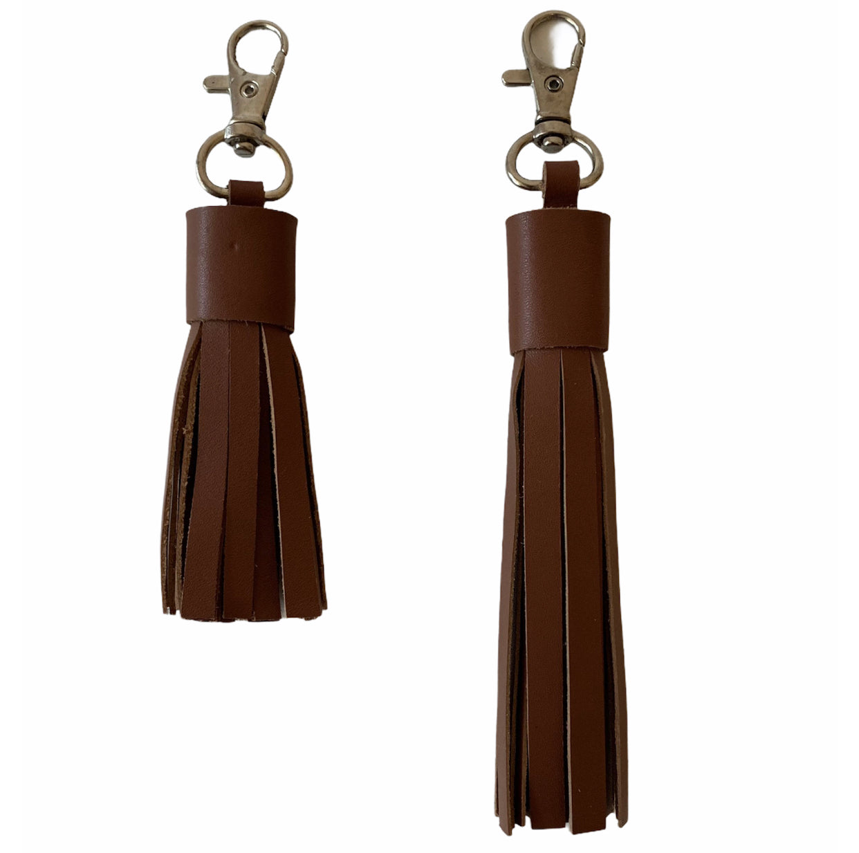 A7020 - Tan Leather Tassel Clips - Rawhide Western Wear