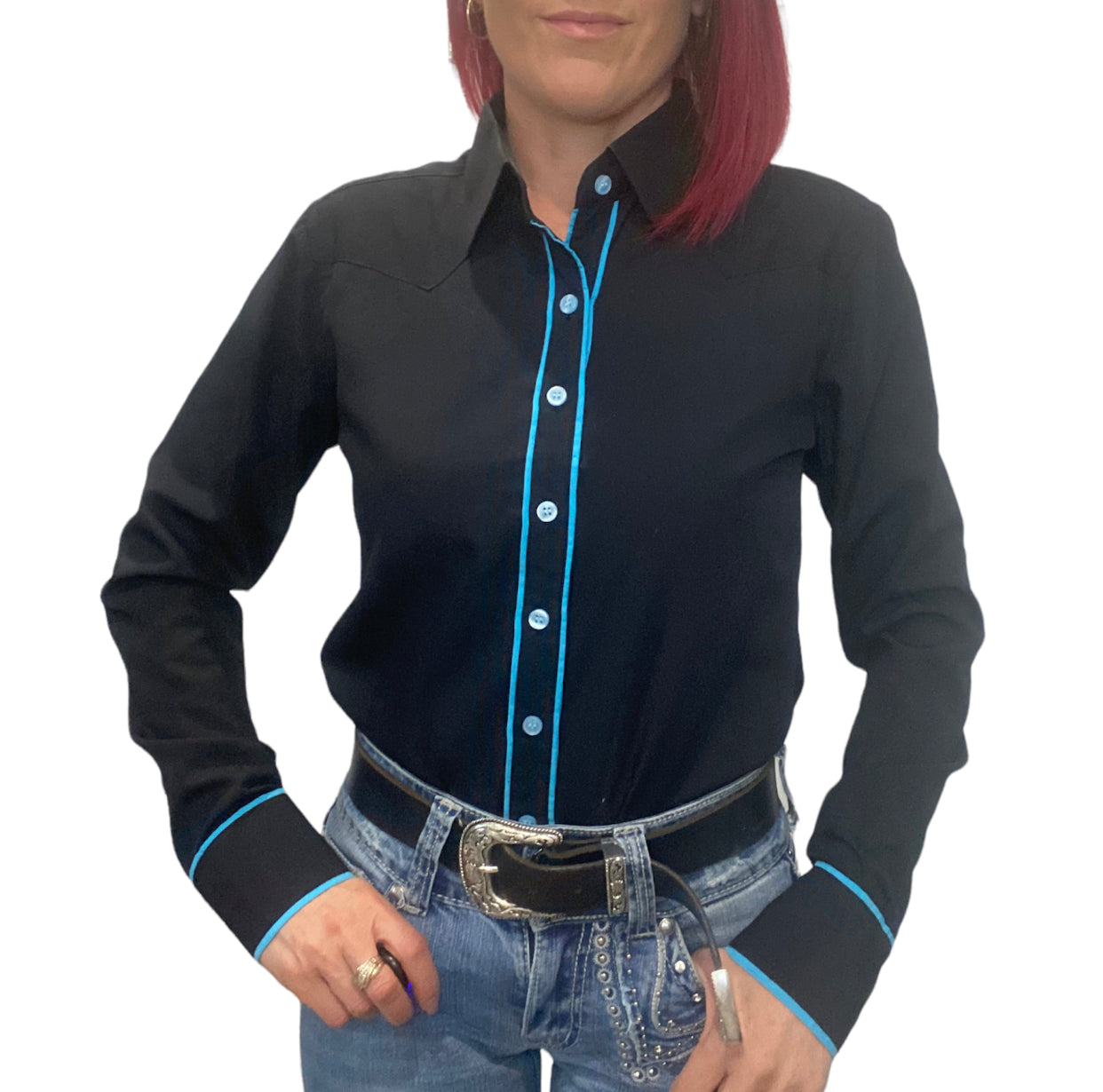 L1441 - Amanda Ladies Pipped Western Shirt