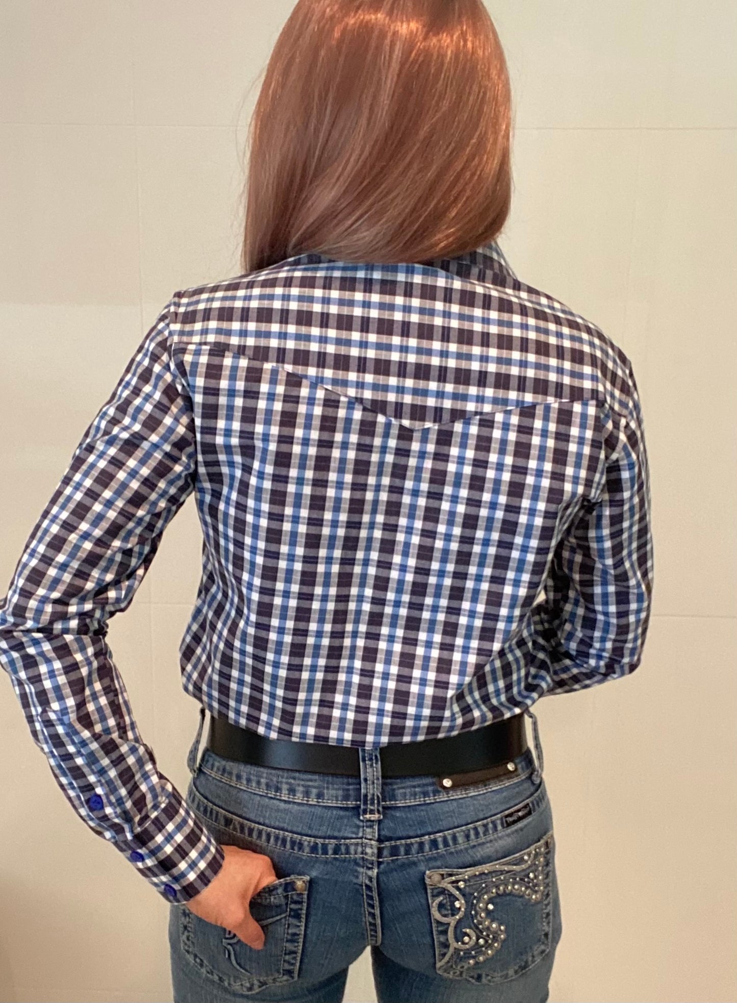 L1379 - Rada Ladies Check Western Shirt