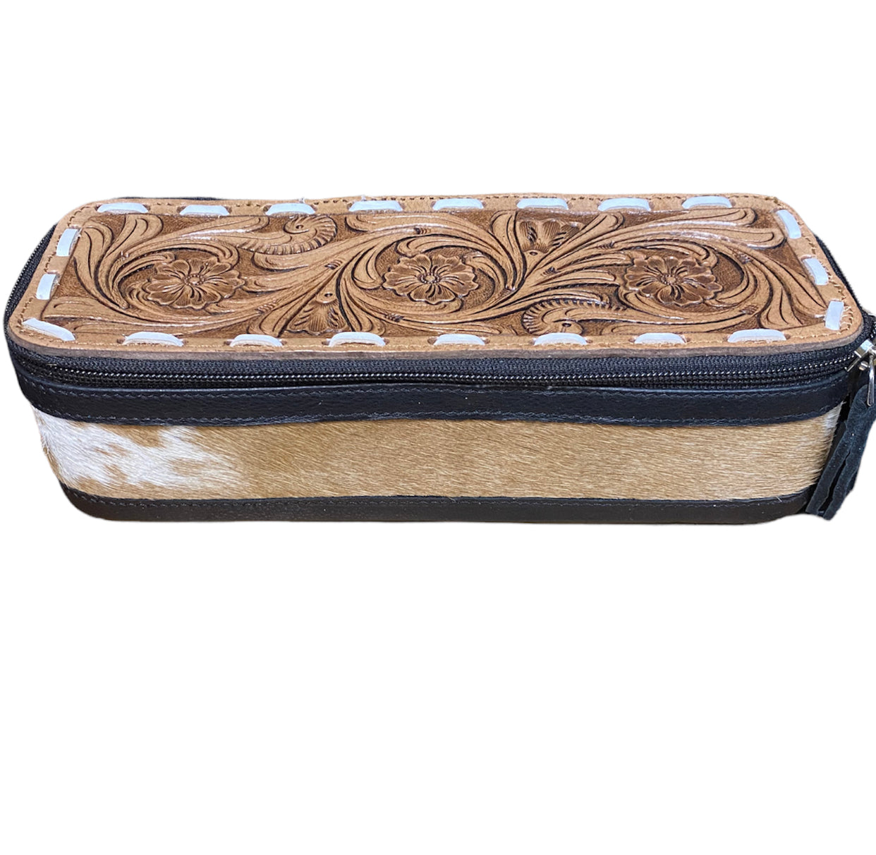 A7927 - Deluxe Carves Hair On Hide Jewellery Box