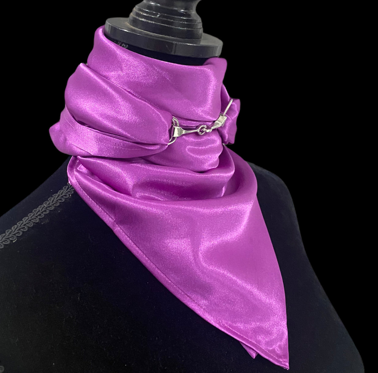 A8015 - SILK Purple Rawhide Wild Rag Cowboy Scarf