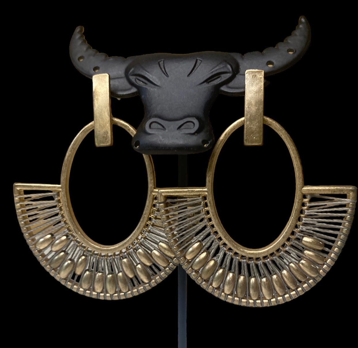 424A Gold Earrings Rawhide Western