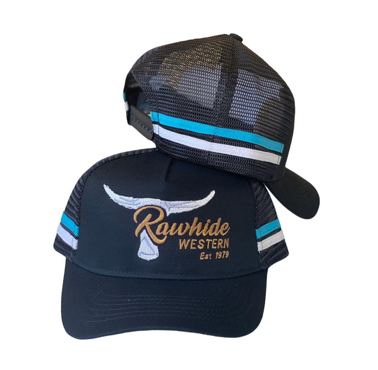 KP4099 - KIDS Rawhide Black Country Trucker Cap