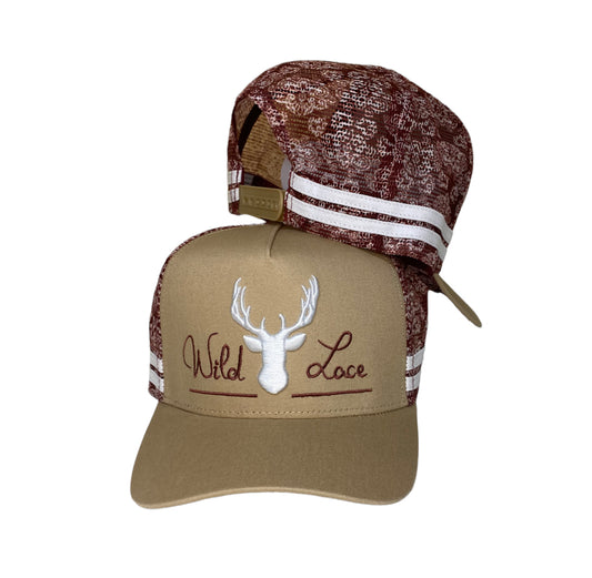 C383 - Wild Lace Mulberry Lace Country Trucker Cap