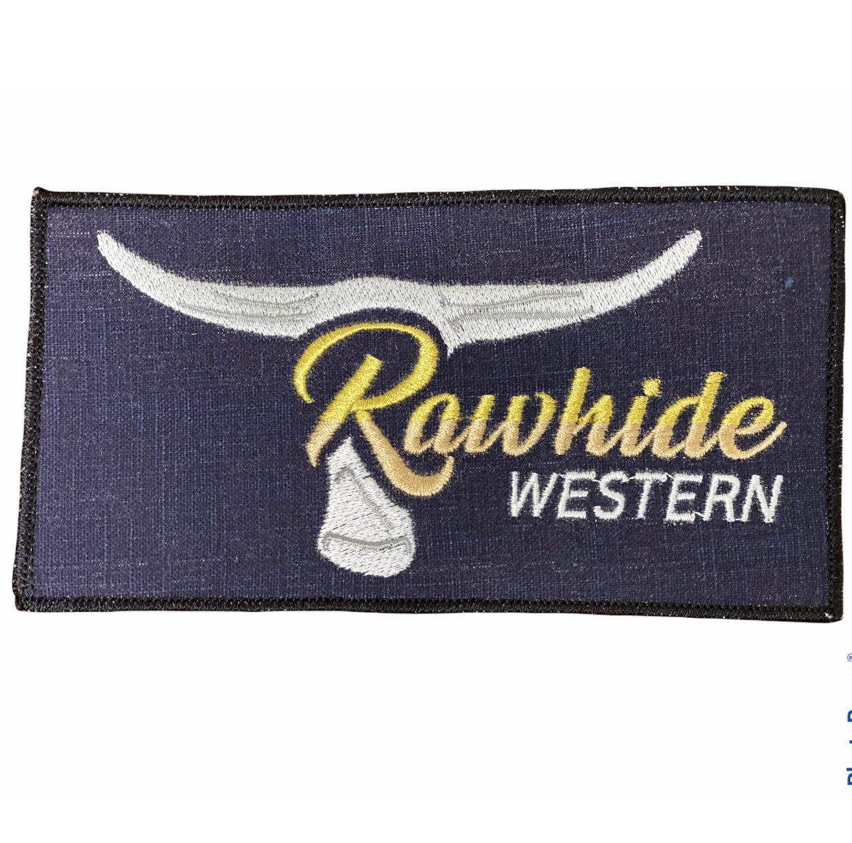 P4067 - Rawhide Patch Dark Denim Background