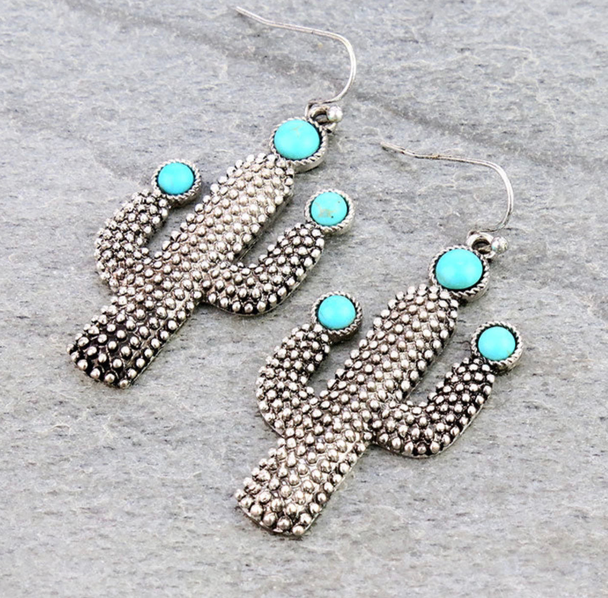 J6506 - Western Cactus Dangle Earrings