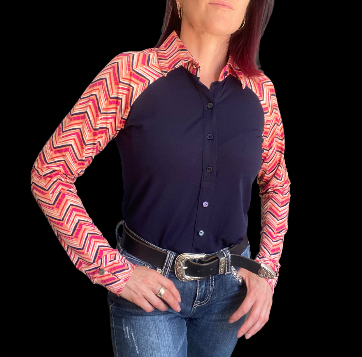 L1450 - Sara Ladies Stretch Western Shirt