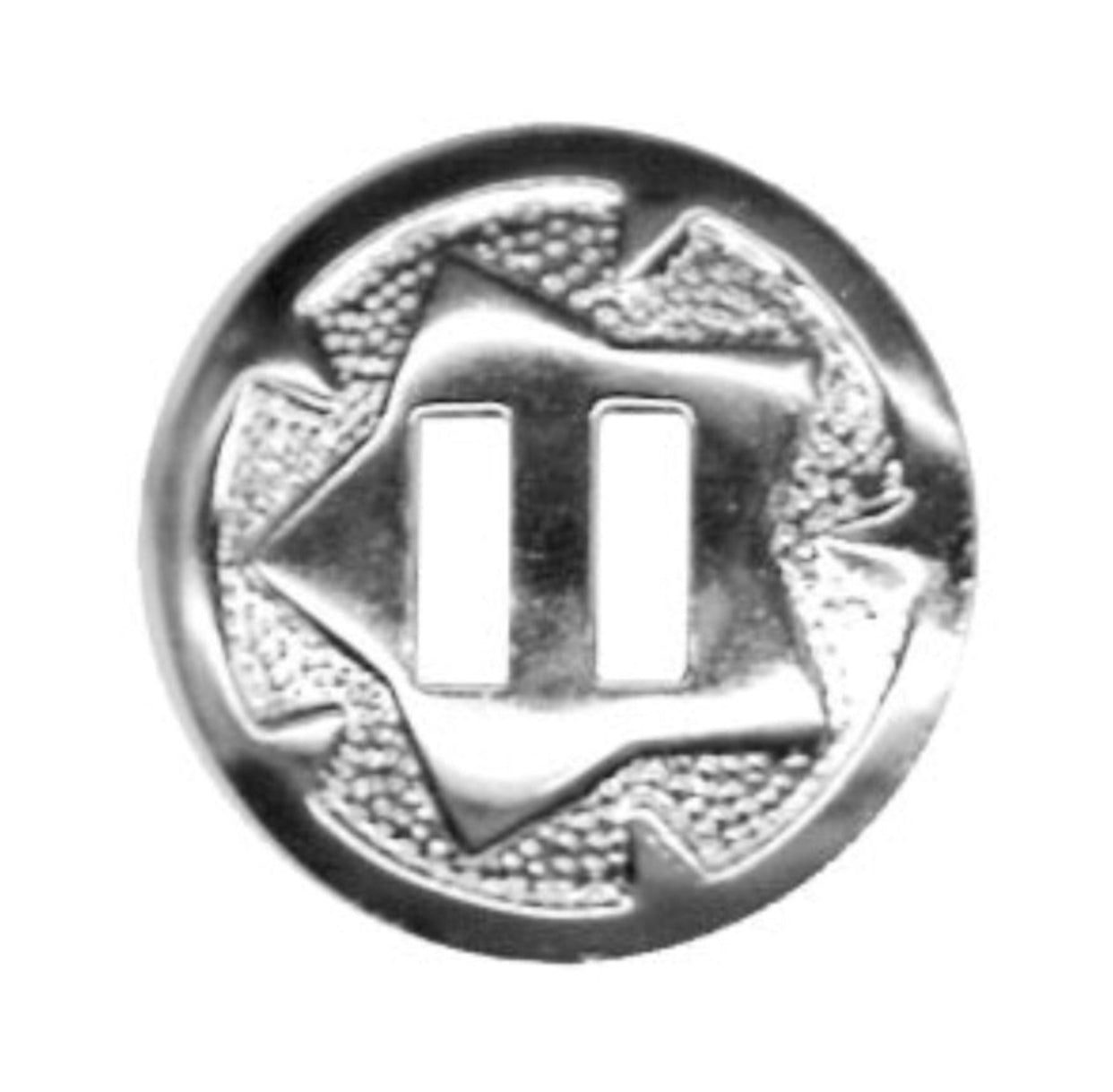 Slotted Concho Nickel Plated - Rawhide Western Wear