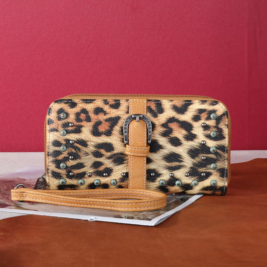 MW1240W040BR - Montana West Leopard Print Collection Wallet