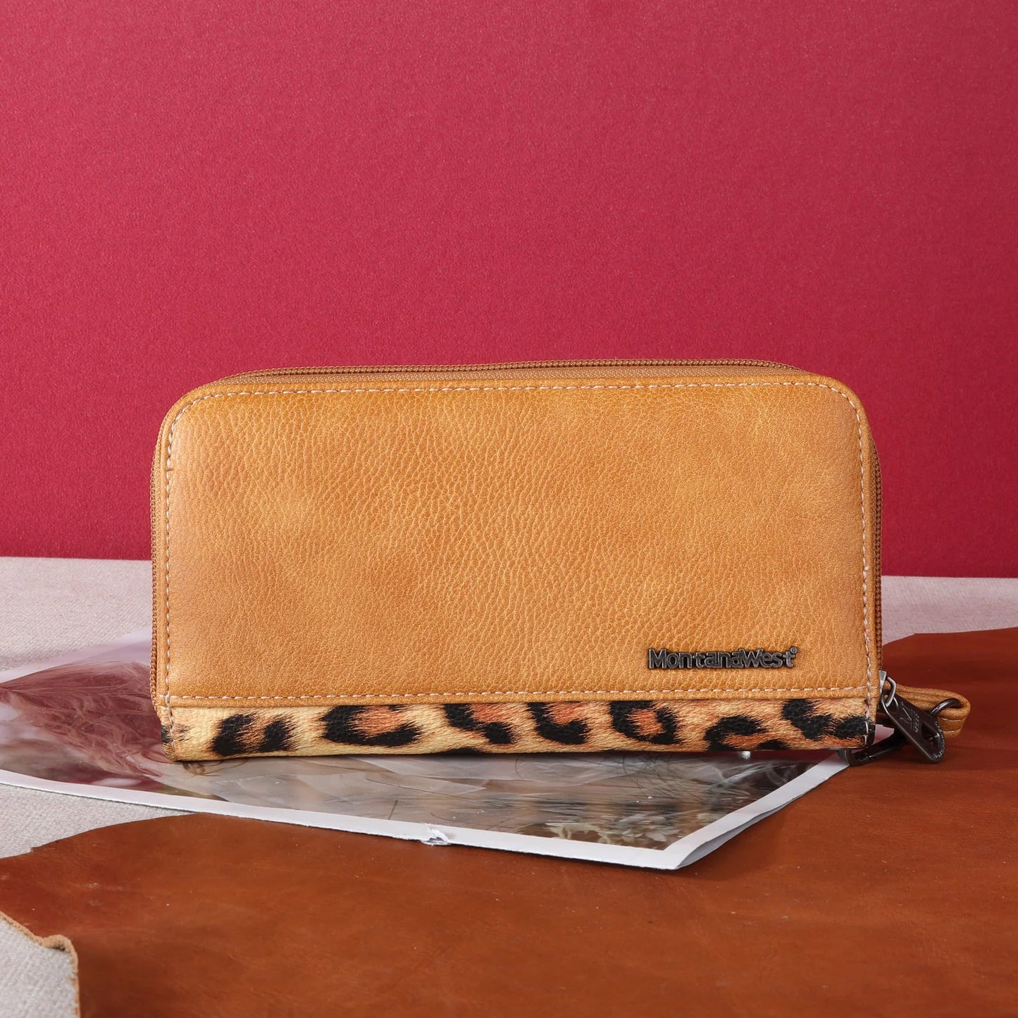 MW1240W040BR - Montana West Leopard Print Collection Wallet