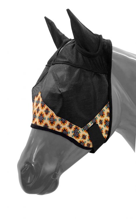 178334 - Aztec print fly mask with ears