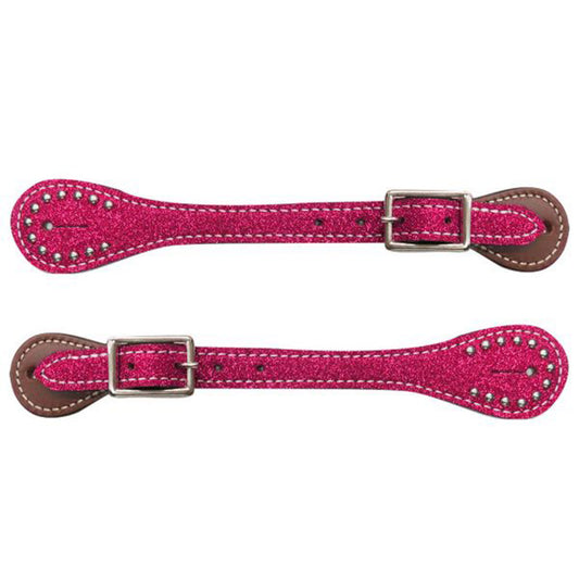 30860PNK- Youth / Ladies Glitter Spur Straps