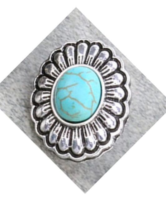 J6677F - Western Thunderbird/Concho Stone Hat Pin