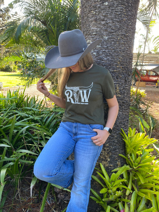 P4183 - Rawhide Soft Touch Ladies Scoop Tee - Rawhide Western Wear 