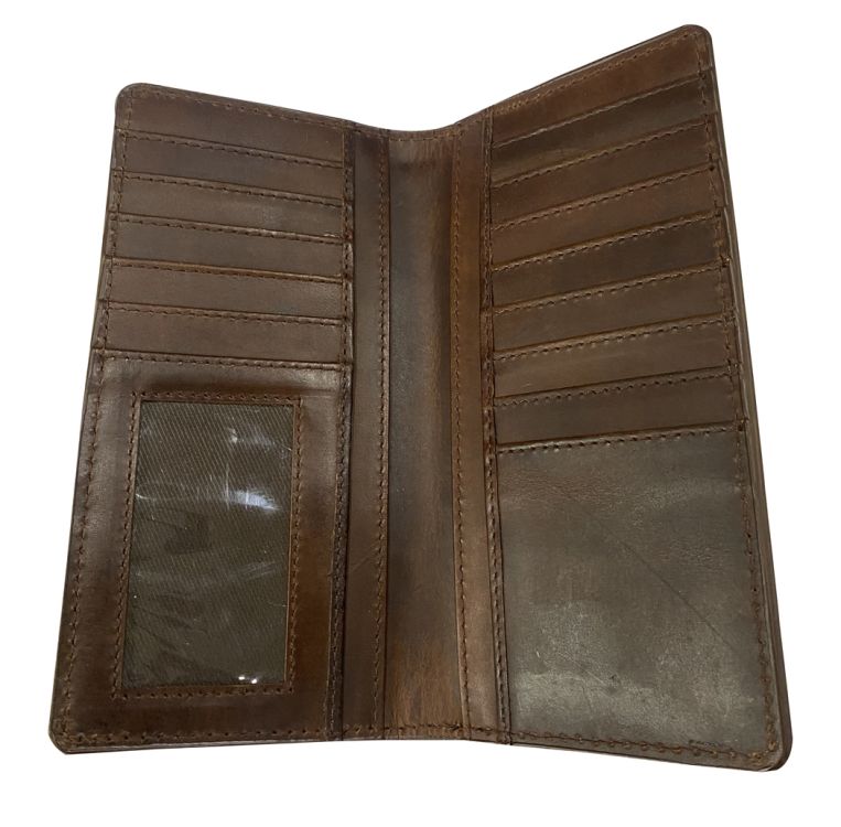 78174 - Two-Tone Brown Leather Bi-fold Wallet