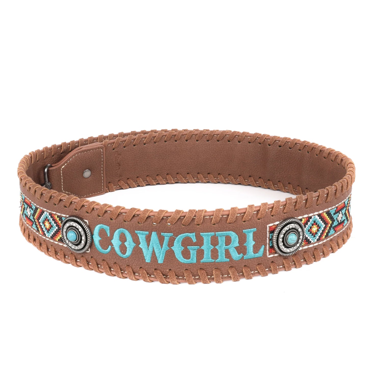 PST1013 - Montana West Western Guitar Style Embroidered Aztec Crossbody Strap