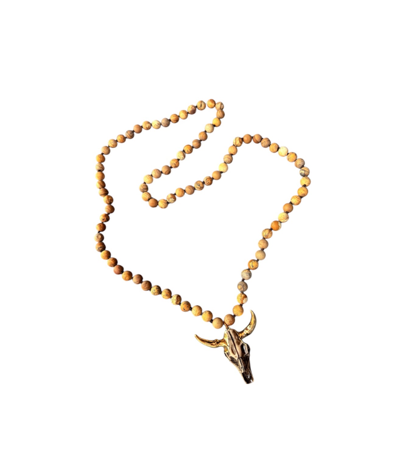 J7006 - Resin Bull Pendant Necklace