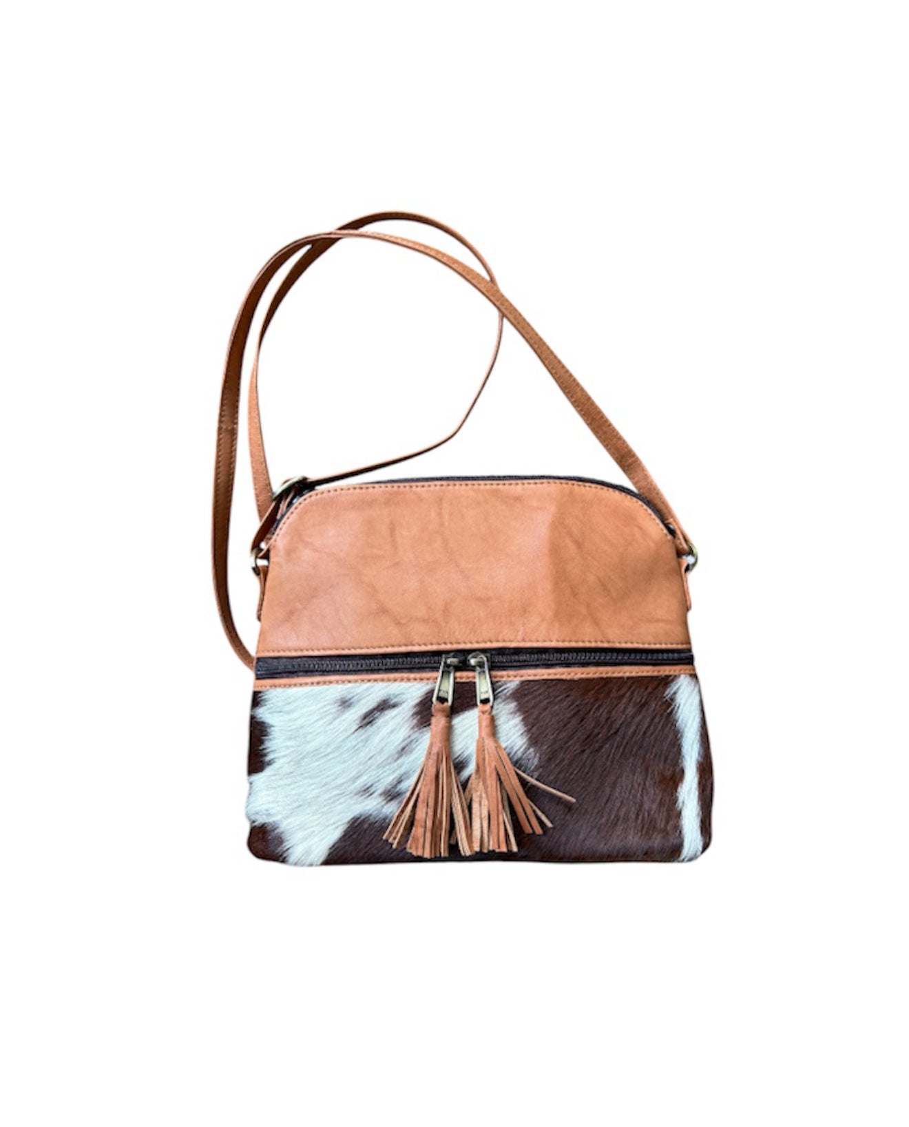 B70069T - Cowhide Leather Bag Crossbody Bag